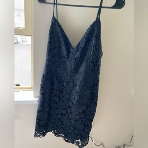 A&F navy lace mini dress